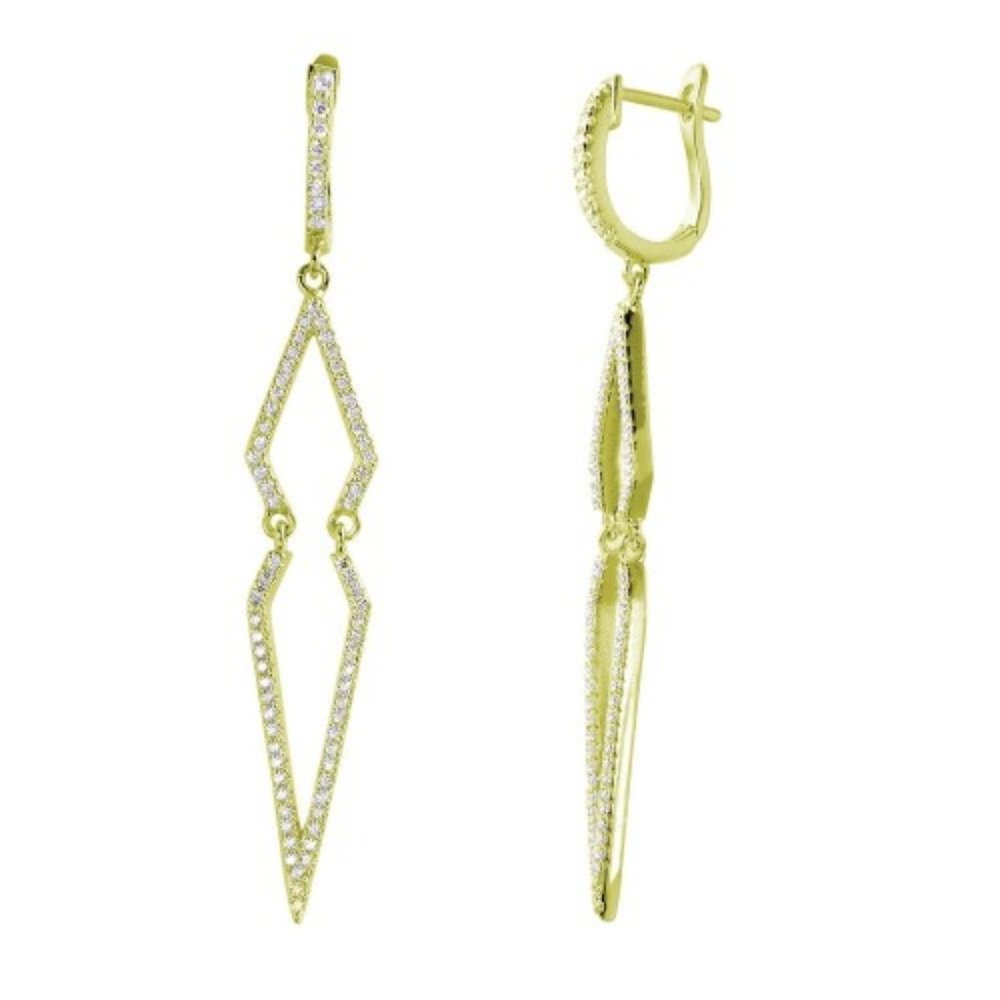 NEW sterling silver gold earrings
